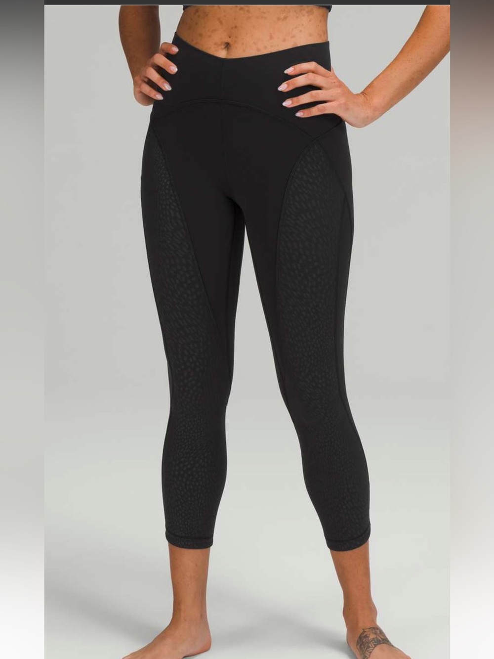 Lululemon Nulu and Mesh Mid-Rise Yoga Crop 23"